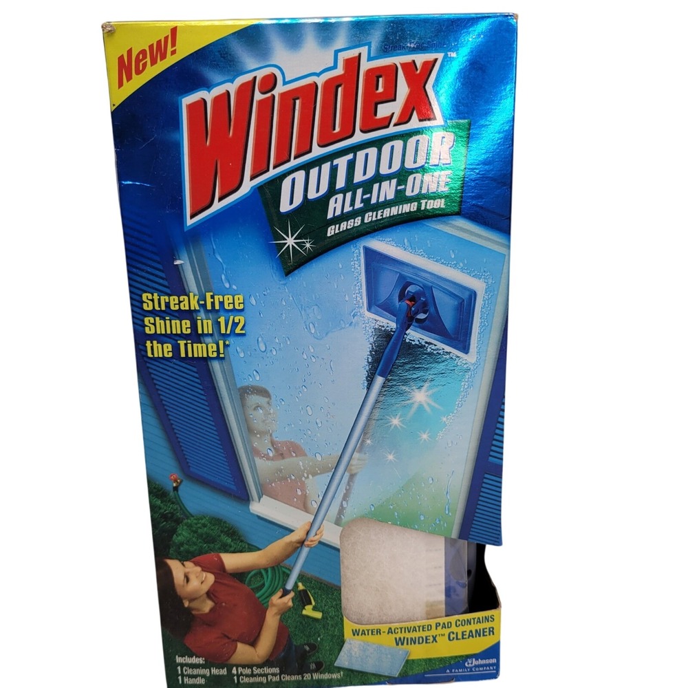 Windex Outdoor All In One Glass Cleaning Tool Telescoping Window Cleaner Sealed